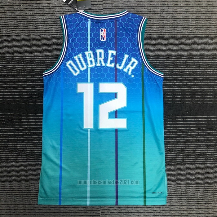 Camiseta Charlotte Hornets Kelly Oubre JR. #12 Ciudad 2021-22 Azul